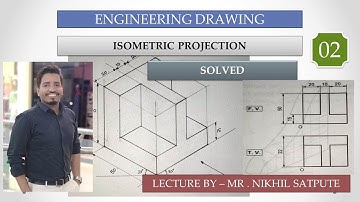 Engineering Drawing | Isometric Projection - Problem 2 | Easy Drawing Techniques | Learn with nikhil