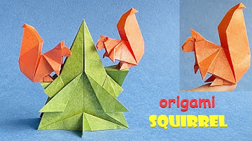 How to make origami squirrel, step by step tutorial