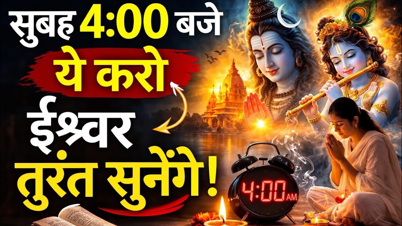 सुबह 4:00 बजे ब्रह्म मुहूर्त में ये करो  ईश्वर तुरंत सुनेंगे!#brahmamuhurta #morningmeditation 