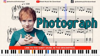 Photograph Ed Sheeran  (Piano Version)   Sheet Music