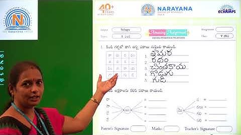 6TH OCT AP CLASS V SL TELUGU AMAZING ASSIGNMENT KEY