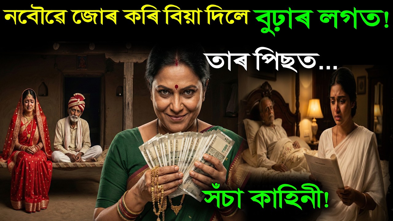 নবৌৱে জোৰ কৰি বিয়া দিলে বুঢ়াৰ লগত! শেষত যি হ'ল দেখি চকু কপালত উঠিব | Heart Touching Story