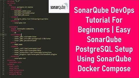 SonarQube DevOps Tutorial For Beginners | Easy SonarQube PostgreSQL Setup Using Docker Compose