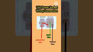 How To 16A Power Board Connection | multi socket wiring #shorts#tremding