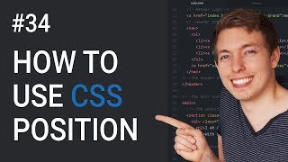34: How to Use CSS Position to Move Elements | Learn HTML and CSS | Full Course For Beginners