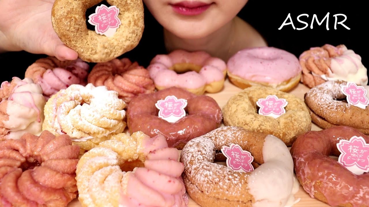 [ASMR] Ешьте Сакура Пончик