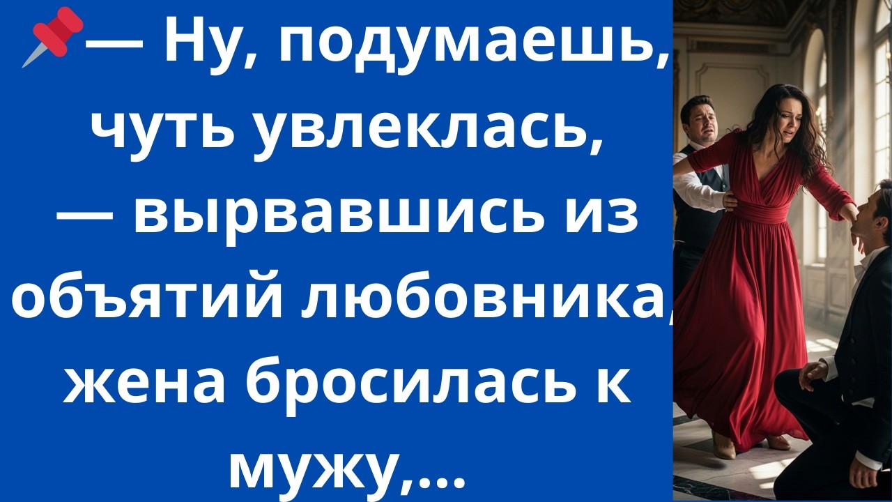 Ну, подумаешь, чуть увлеклась,— вырвавшись из объятий любовника, жена бросилась к мужу,