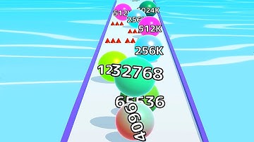 Ball Run Infinity Number Up To (128M, 256M, 512M, 1024M) ! All Levels Gameplay Part 371 android, ios
