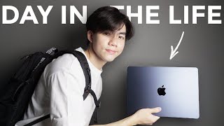 One day with MacBook Air M2 แลปทอปที่ดีที่สุดอันใหม่สำหรับนักเรียน! | bomyanapat