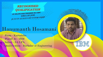 Congrats ,Hanumanth | Mechanical Engineer | Salary 3.5 LPA | Got Selected as System Engineer in IBM