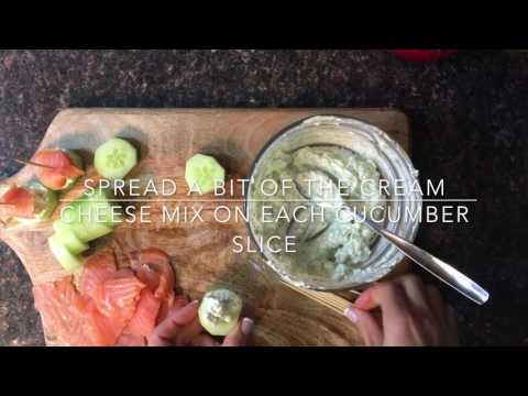 Day 236 - Smoked Salmon And Cream Cheese Cucumber Bites