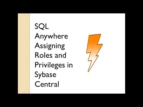 How to Grant Roles and Privileges in  Sql Anywhere | Sybase Central