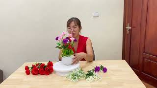 Návod na aranžování květinových váz na umělecké stoly s potápějící se pěnou