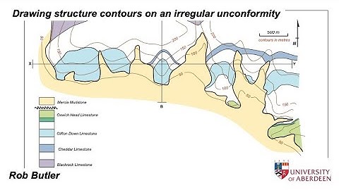 Drawing structure contours on an irregular unconformity