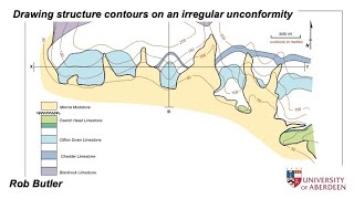 Drawing structure contours on an irregular unconformity