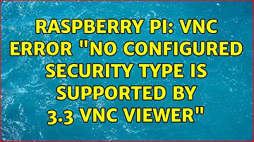 Raspberry Pi: VNC error "No configured security type is supported by 3.3 VNC Viewer"