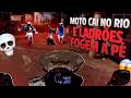 ROCAM vs LADRÕES: Jogaram a moto no rio! - ROCAM CAPÃO