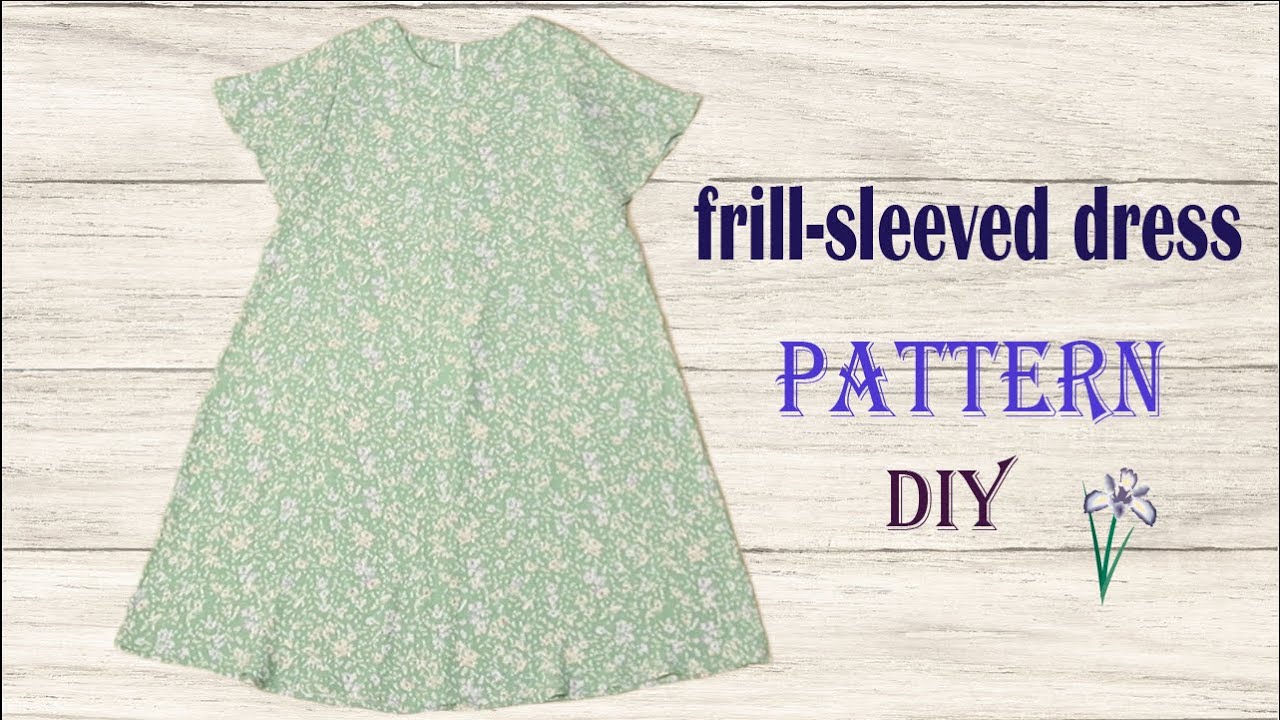 Frill Pattern 프릴소매 원피스 패턴입니다. This is a frill-sleeved dress pattern. - YouTube