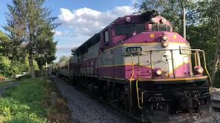 HD MBTA Commuter Rail #419 and #424 @ West Acton MA