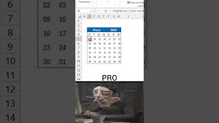 Calendário dinâmico  com fórmulas no Excel!