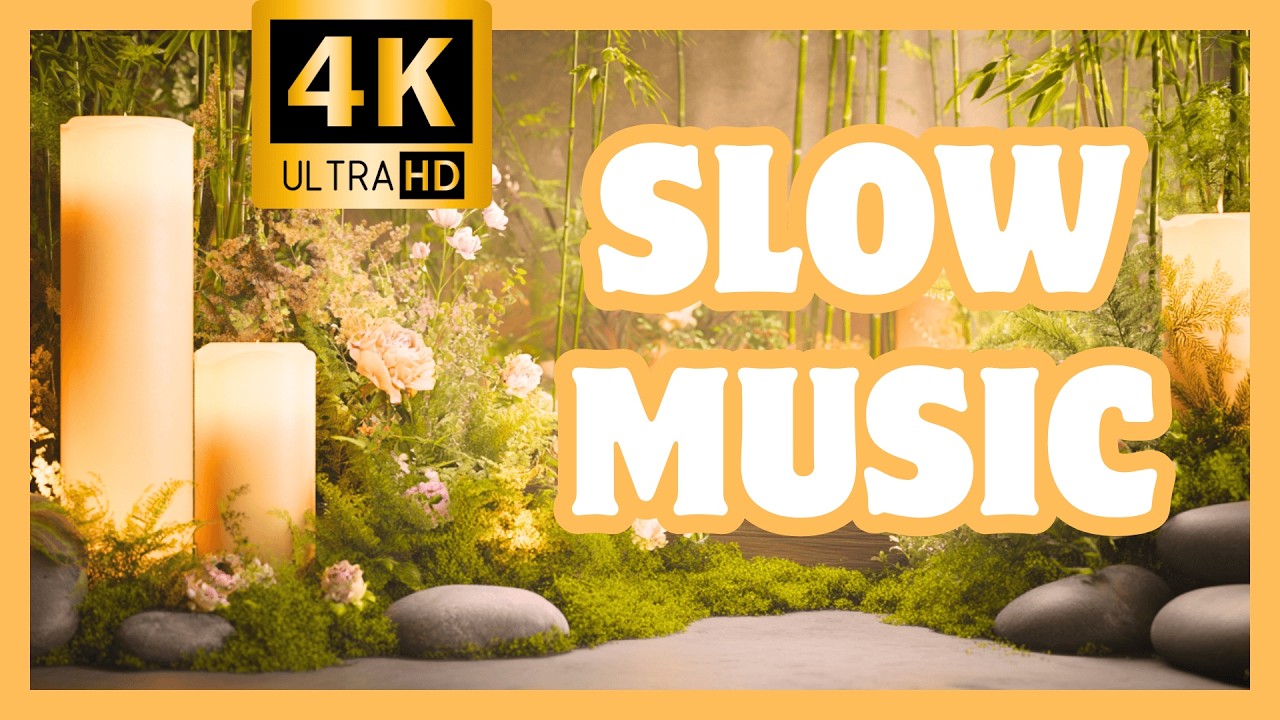 Slow Relaxing Music 🌙 5 Hours Deep Sleep & Meditation Background Music (4K)