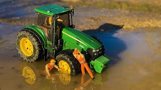 Toy Bruder Tractor Mud Video