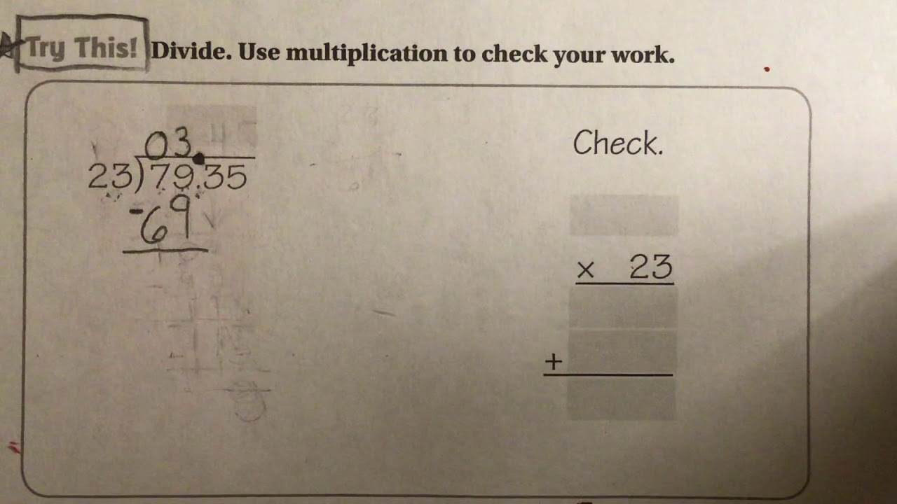 Lesson 11 Dividing Decimals YouTube