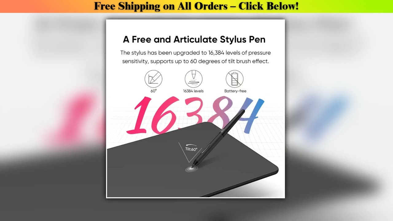 XPPen Deco 01 V3 Digital Graphics Tablet 10x6 inch 16384 Level Battery-free Pen Support Windows