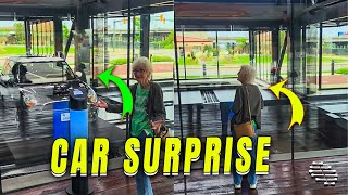 Old Lady Getting a Surprise New Car via a Vending Machine