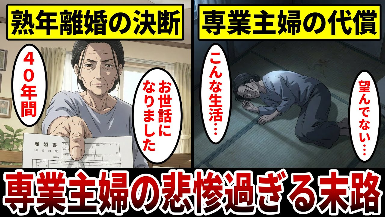 【漫画】熟年離婚を甘く見た専業主婦の末路『一人でも生き抜けるはずだった…』選択を間違えた女の悲惨な現実。