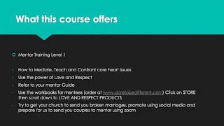 Certified Mentor Training Overview