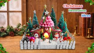 DIY Christmas Village idea From Waste Empty Rolls & Jute Ropes| Easy Christmas Craft idea 2026