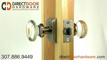 Emtek Providence Crystal Knob with Quincy Rosette in Satin Nickel