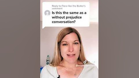 Replying to question  is a settlement agreement the same as a without prejudice conversation?