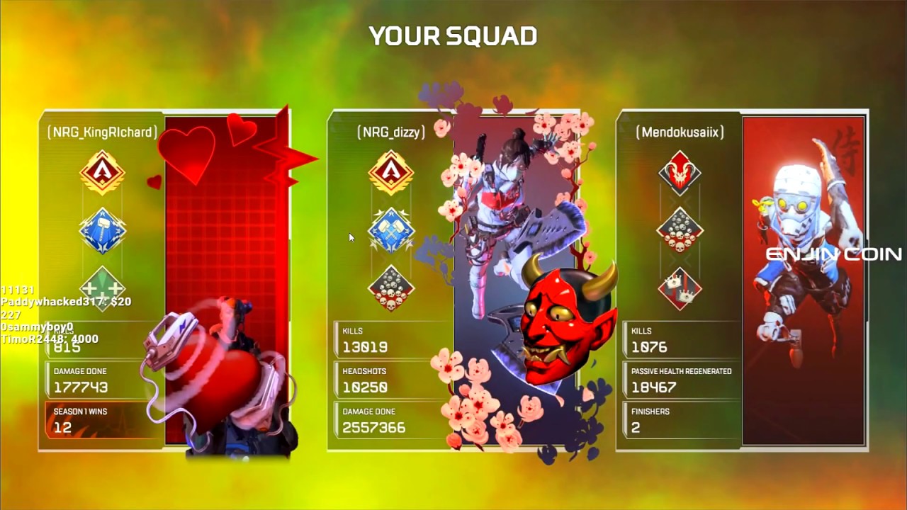 3x Code Red Champs!  Dizzy, KingRichard and Mendo God Squad.