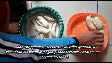 procedure text-how to make fried banana-part 2
