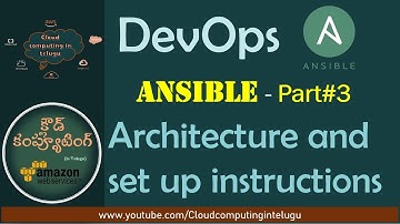 Ansible Architecture and set up instructions | Cloud Computing In Telugu | DevOps | AWS