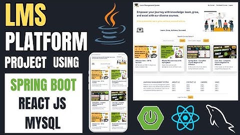 Learning Management System Project using Spring Boot, React JS | Course Selling Website in React JS