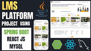 Learning Management System Project using Spring Boot, React JS | Course Selling Website in React JS