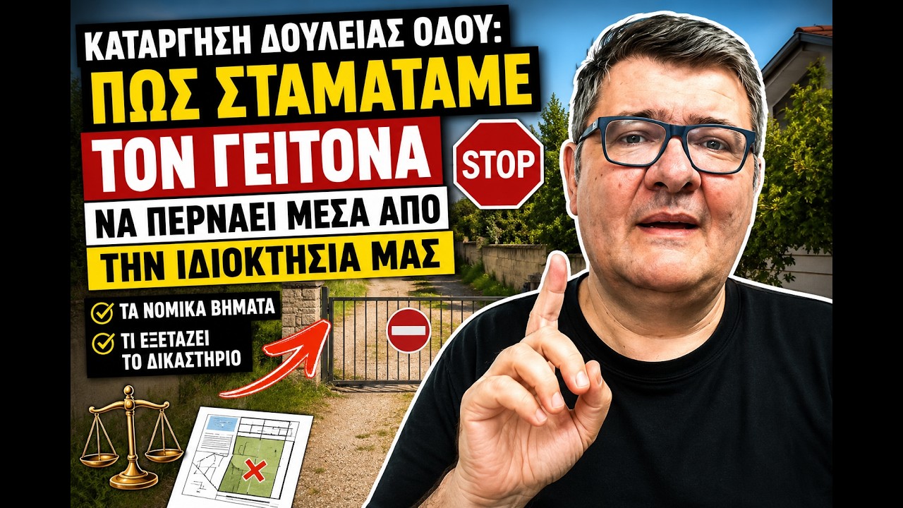 Πώς σταματά η διέλευση μέσα από ξένο ακίνητο