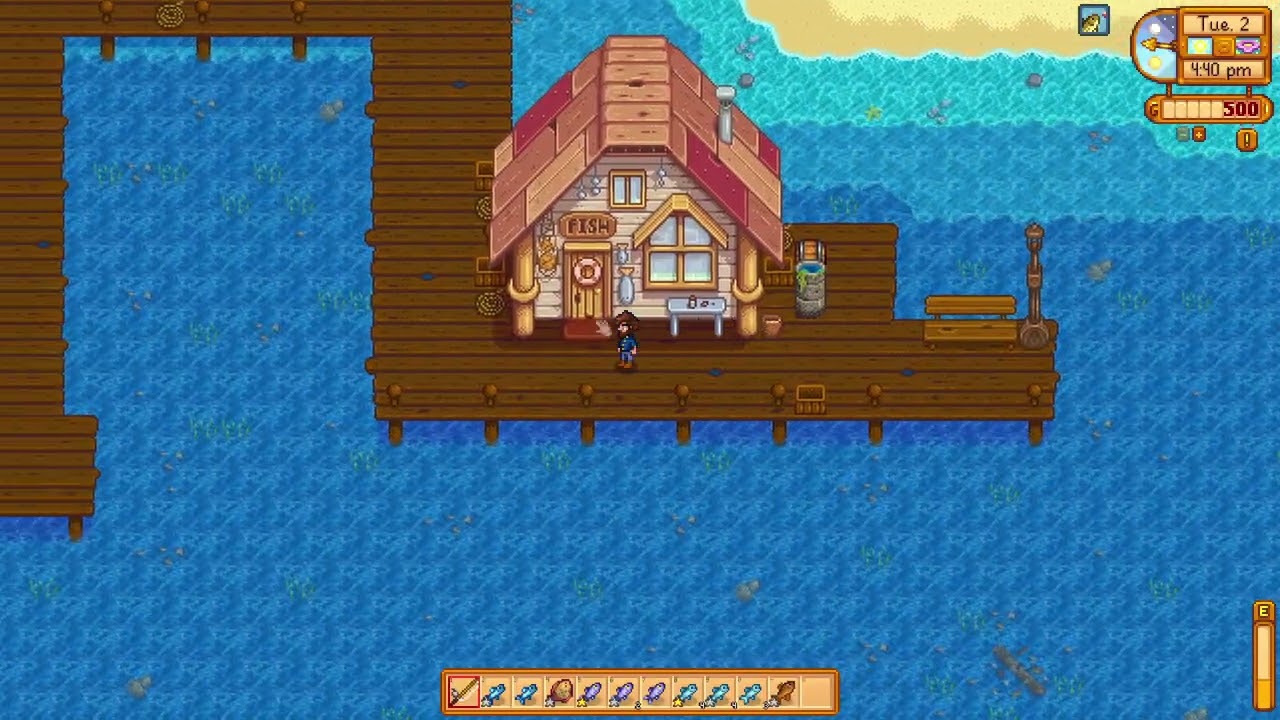 Stardew Valley 100% (No Commentary) - E02 - Luckiest fishing day ever!