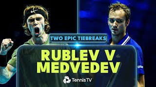 Andrey Rublev vs Daniil Medvedev: Every Point From Two EPIC Tiebreaks 🥵 | Nitto ATP Finals 2022