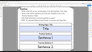 Editable Activities Adobe PDF Tutorial
