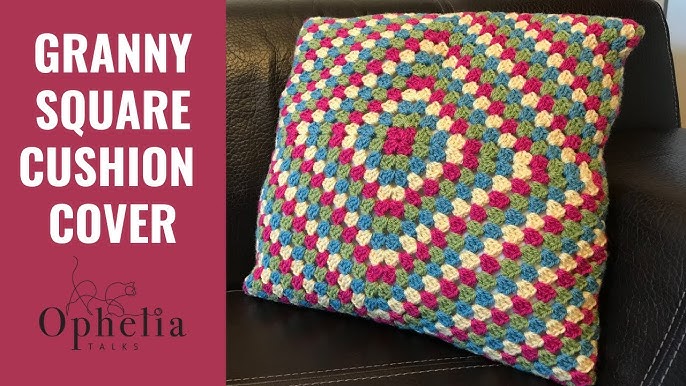 Easy Textured Granny Square Pillow 