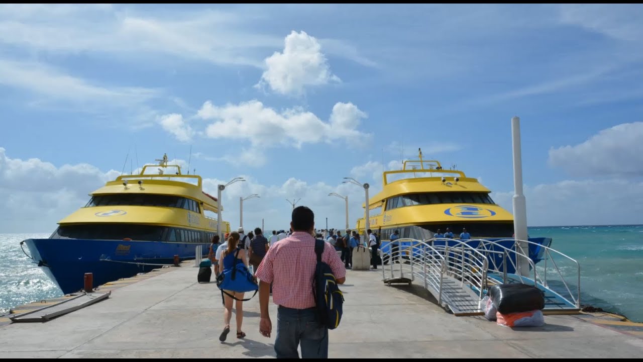 Ferry de Playa del Carmen a Cozumel - Mexico - YouTube