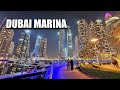 Dubai Marina Walk Night Walking Tour | Dubai UAE 🇦🇪