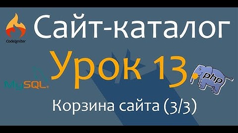 Создаём сайт каталог. PHP. CodeIgniter. Урок 13. Корзина сайта (3/3). Пишем самостоятельно корзину.