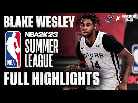 Blake Wesley Full NBA Summer League Highlights | San Antonio Spurs 25th Overall Pick | Dynamic Guard