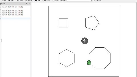 Drawing figures with Repeat command in Kturtle | kturtle Tutorial