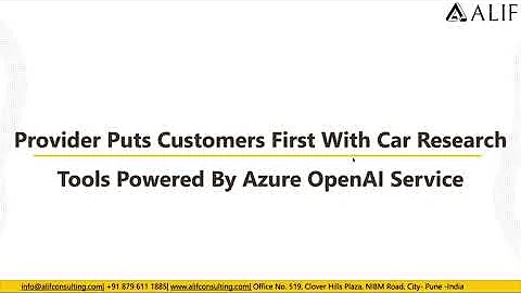 Provider Puts Customers First With Car Research Tools Powered By Azure OpenAI Service